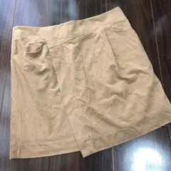 ル スーク☆ラップミニスカート スエード ベージュ☆36 未使用のサムネイル