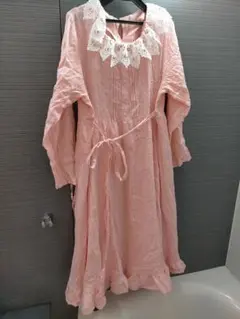 可愛いピンクロングカーディガンサイズ44 42 40 - メルカリ
