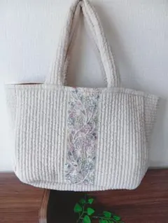 ヌビバッグ インド刺繍 ハンドバッグ 大人可愛い 韓国風 ハンドメイド（A663のサムネイル