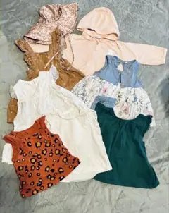 女の子　子供服80サイズ+サンハット　セット