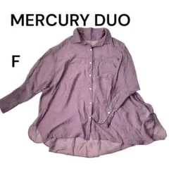 MERCURYDUOシアーブラウス マーキュリーデュオ前後差シャツ透け感パープルのサムネイル
