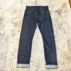 25インチ★ユニクロ +J セルビッジストレートジーンズ ネイビー ジルサンダー