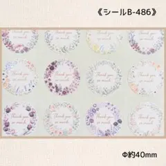 《シールB-486》サンキューシール 60片