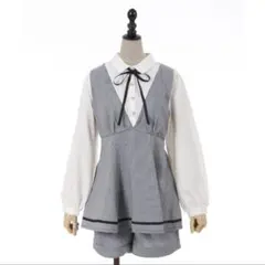 【POETIQUE】レイヤード風セットアップ グレー