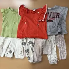 まとめ売り 保育園 幼稚園 女の子 かわいい 半袖 シャツ 上下セット13枚