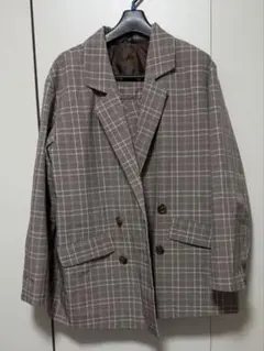 Heather チェック セットアップ 3点セット