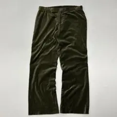 90s Ralph Lauren ベロア イージーパンツ ワイドレッグ オリーブ
