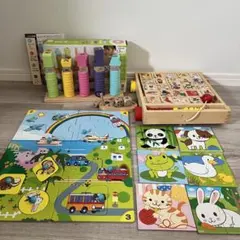 木製おもちゃ　パズル まとめ売り