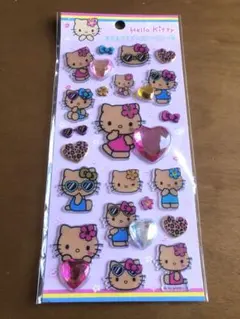 サンリオ　ハローキティ　キラキララインストーンシール　日焼けキティ