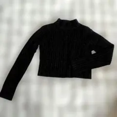 ラメ入りハイネックニット