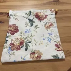 花柄コットン巾着袋