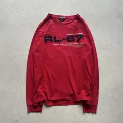 90s polo jeans ralph lauren l/s ロンt 赤 67