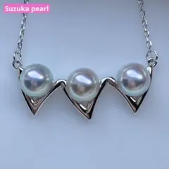 美品】TASAKI タサキ 本真珠 パールネックレス ホワイト 3P シルバー