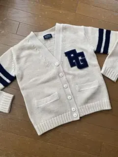 PEARLY GATES PGロゴセーター アイボリーカーディガン