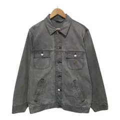 90s carhartt 激渋 ペンキ ダック トラッカージャケット 黒 XL USA製 80s~90s Carhartt Blanket Lined Coverall 黒 XL カーハート