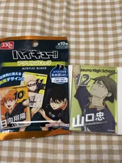 ハイキュー!! ダイソー　山口忠　アクリルブロック