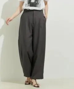 ルセルクルパーロペ LE CERCLE par rope'　麻調ワイドパンツ新品