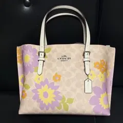 COACH シグネチャー フローラル ハンドバッグ - メルカリ