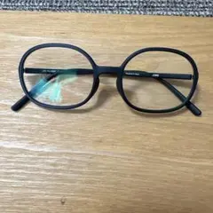 JINS ブラック オーバルフレーム メガネ