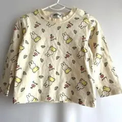 miffy ウサギとフルーツ柄 長袖カットソー　Tシャツ　95cm