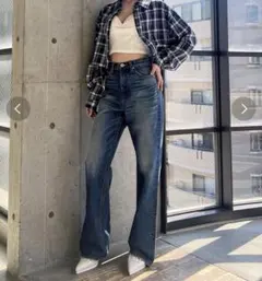 GYDA ワイドデニム ハイウエスト 美脚 脚長効果 完売品