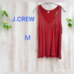 J.CREW 赤 タンクトップ Mサイズ ポケット付き　輸入古着/海外古着のサムネイル