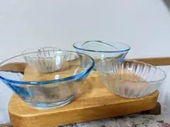 青みガラス サラダボウル フルーツ皿計まとめ売り 器　食器　皿　中鉢　深皿