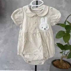 ミッフィー ベージュ ロンパース 80cm