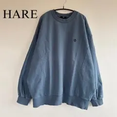 ハレ　HARE　ロゴビッグドルマンスウェット　WEB限定　ワンポイント刺繍ロゴ
