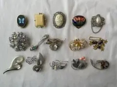 ヴィンテージブローチ まとめ売り 15点セット