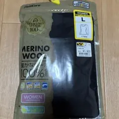 ワークマン　メリノウール100% 長袖ラウンドネックシャツ　Lサイズ　黒