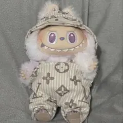 新品 ラブブ オーバーオール 服 帽子 セット ブラウン