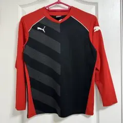 PUMA 赤 ブラック 長袖 ドライロングTシャツ 150センチ ロンT
