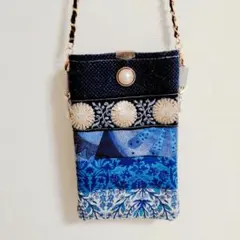 （訳あり）インド刺繍　スマホポシェット　ハンドメイド（一点物）