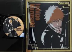 BLEACH WORLD クリアミニ色紙　缶バッジ　黒崎一護