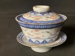 茶道具 染付煎茶杯 中国骨董 清朝青花磁器 手描き コレクター放出 旧家蔵出し 茶道具 染付煎茶杯 中国骨董 清朝青花磁器 手描き コレクター