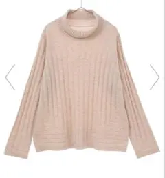 ヒロコビスグランデ　エアヤーンハイネックニットプルオーバー　　15AB