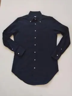 BARNEYS NEW YORK ネイビー紺 長袖ワイシャツ ボタンダウンシャツ