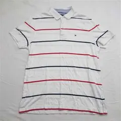 TOMMY HILFIGER ストライプ ポロシャツ M メンズ