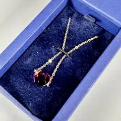 【美品】スワロフスキー ネックレス クリスタル ピンク 多面カット ゴールド