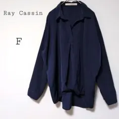 レイカズン スキッパーカットソー ドルマン(F) ネイビー とろみ カジュアルのサムネイル