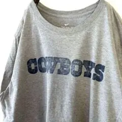 ナイキ NFLカウボーイズ COWBOYS Tシャツ XL グレー 灰色 古着