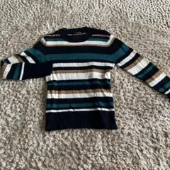 INGNI ストライプ リブ編み セーター