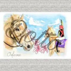 【非売品】オルフェーヴル おがわじゅり 木製額入りイラスト 2025年最新】オルフェーヴル 絵の人気アイテム - メルカリ