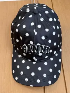即発！【新品タグ付き】GANNI ドット キャップ ブラック 完売人気