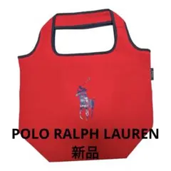 E53 新品 POLO ポロ ラルフローレン トートバッグ 大容量 レッド