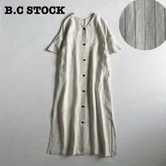 《極美品》25ss ベーセーストック 手洗い可 リネンレーヨン2WAYワンピースのサムネイル