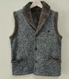 GEORGEKENT メンズ　裏ボアベスト　襟付き　ポケット付き