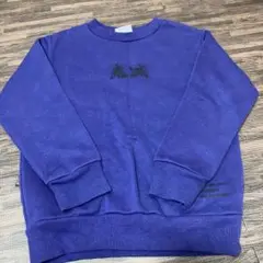 鬼滅 刺繍入り紫トレーナー　120㎝