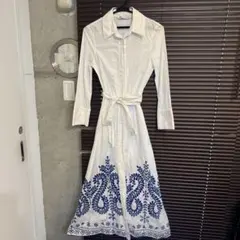 白ワンピース長袖